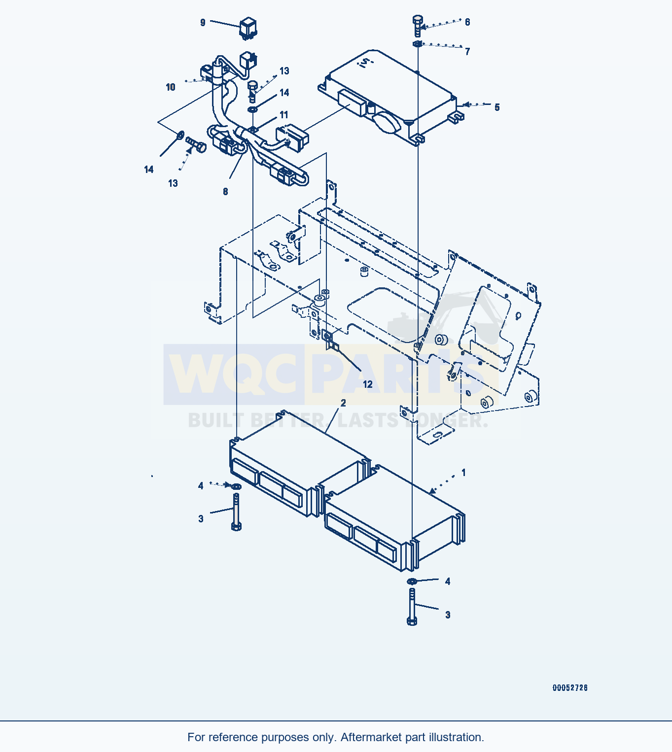 Komatsu WA500-6 Floor, Controller (#55425-) parts diagram