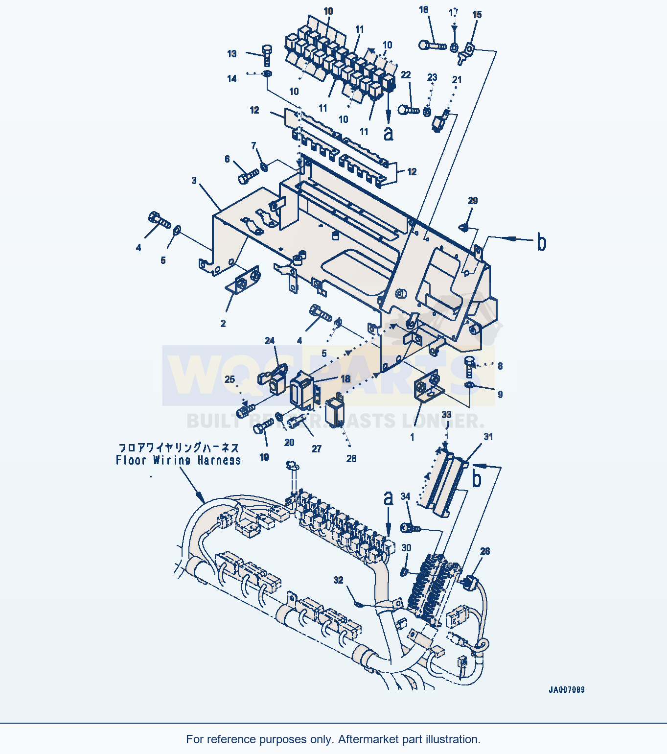 Komatsu WA500-6 Floor, Electric Parts (#55425-) parts diagram