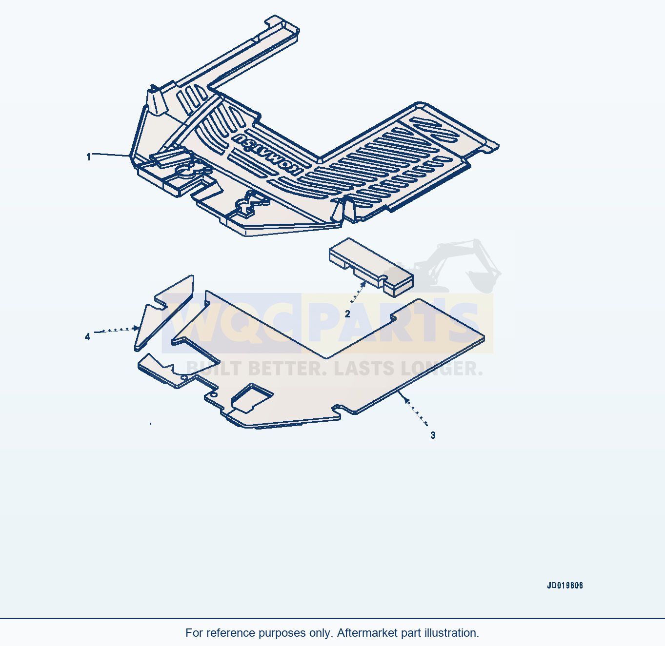 Komatsu WA500-6 Floor Mat (#55479-) Serial 55479-UP parts diagram