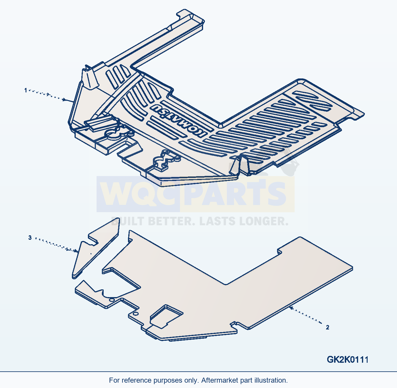Komatsu WA500-6 Floor Mat (For Joystick) parts diagram