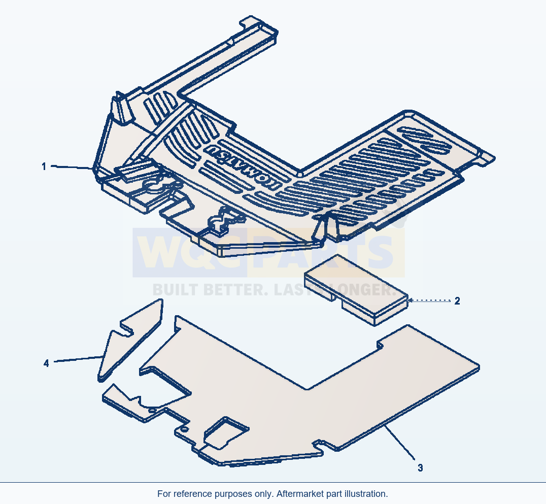 Komatsu WA500-6 Floor Mat Serial A92001-A93000 parts diagram