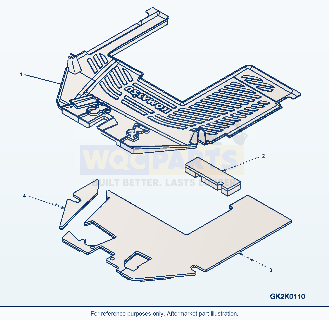 Komatsu WA500-6 Floor Mat Serial H60051 - UP parts diagram