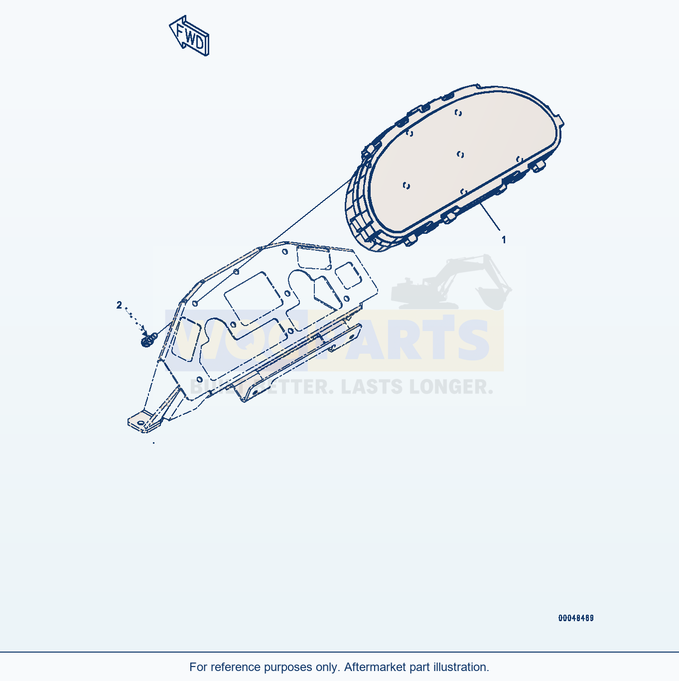 Komatsu WA500-6 Floor, Monitor (#55425-) parts diagram