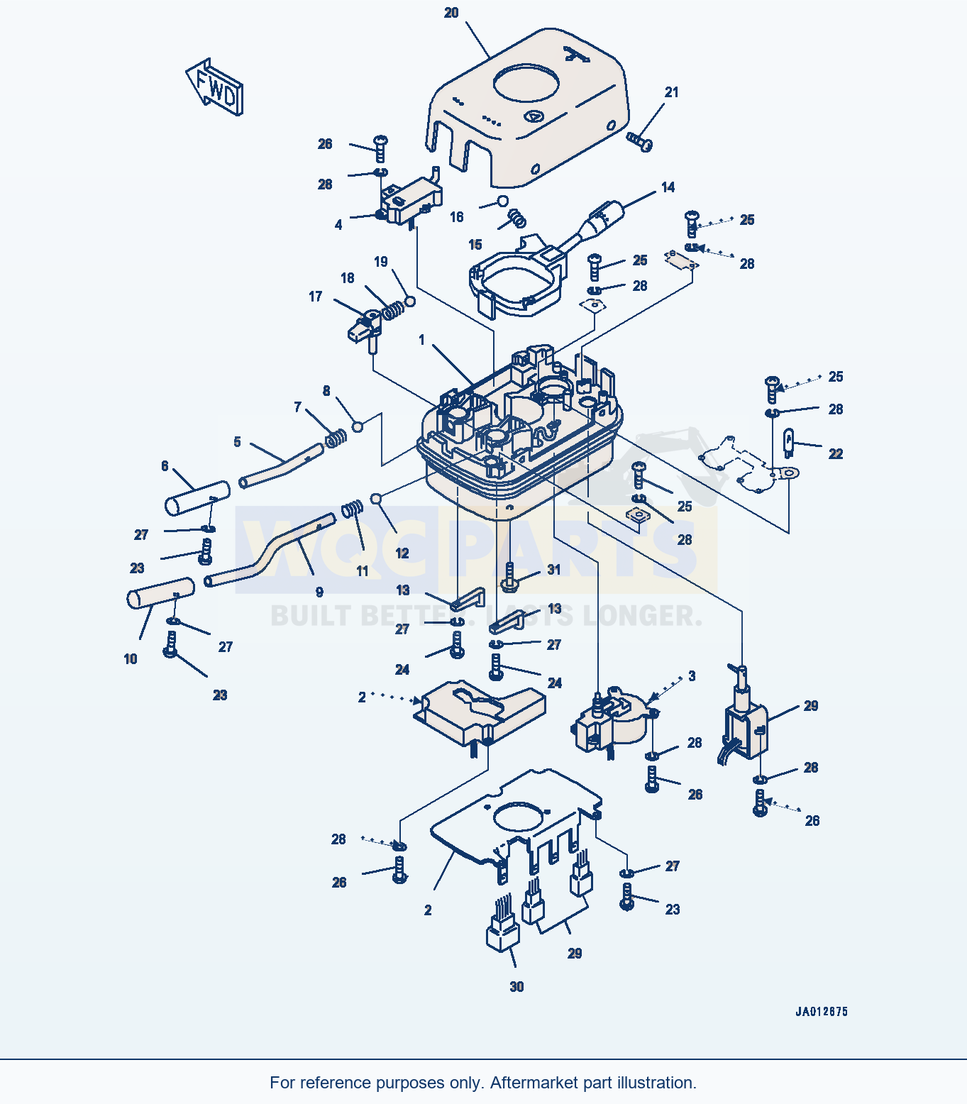 Komatsu WA500-6 Floor, Transmission Control Switch (#55425-) parts diagram