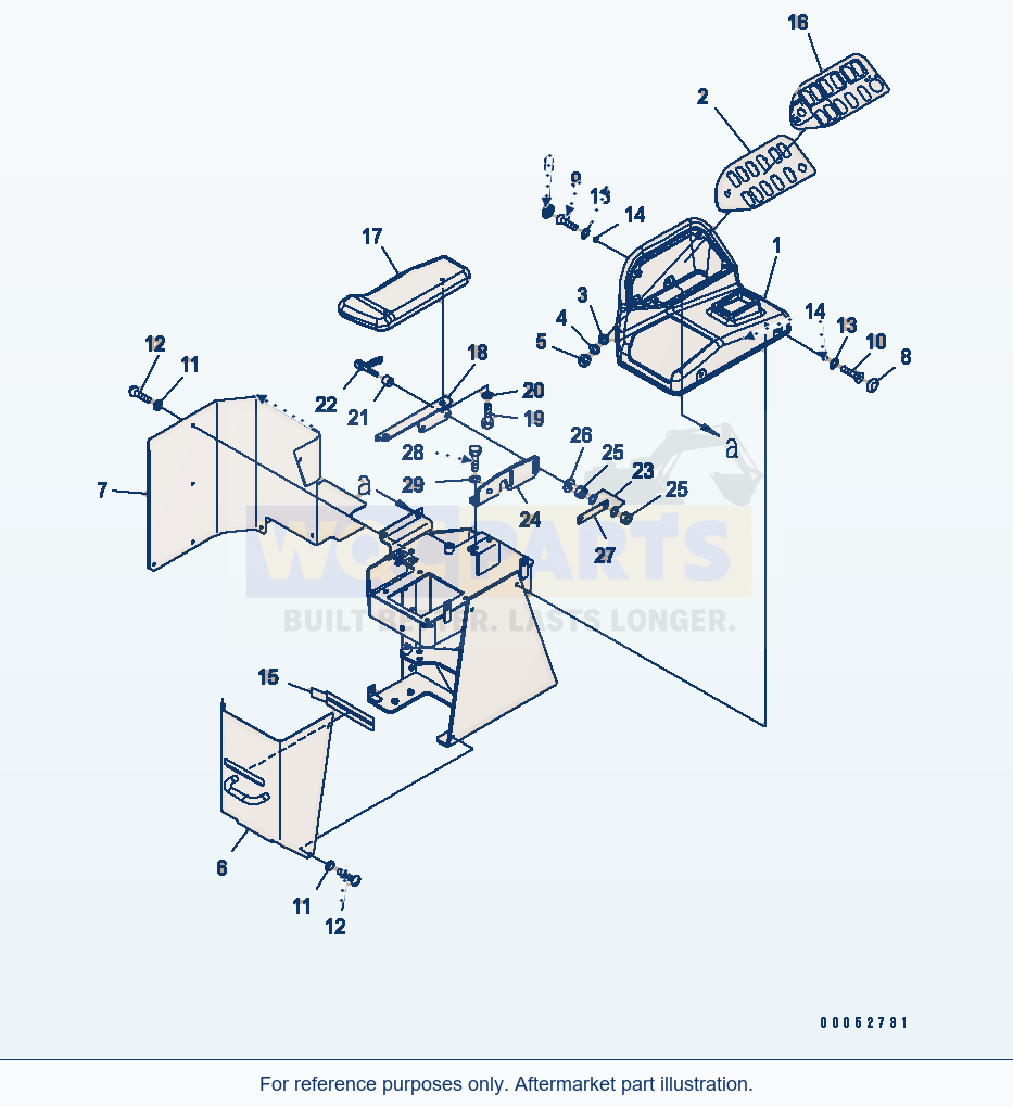 Komatsu WA500-6 Loader Control (Cover)(#55001-) parts diagram