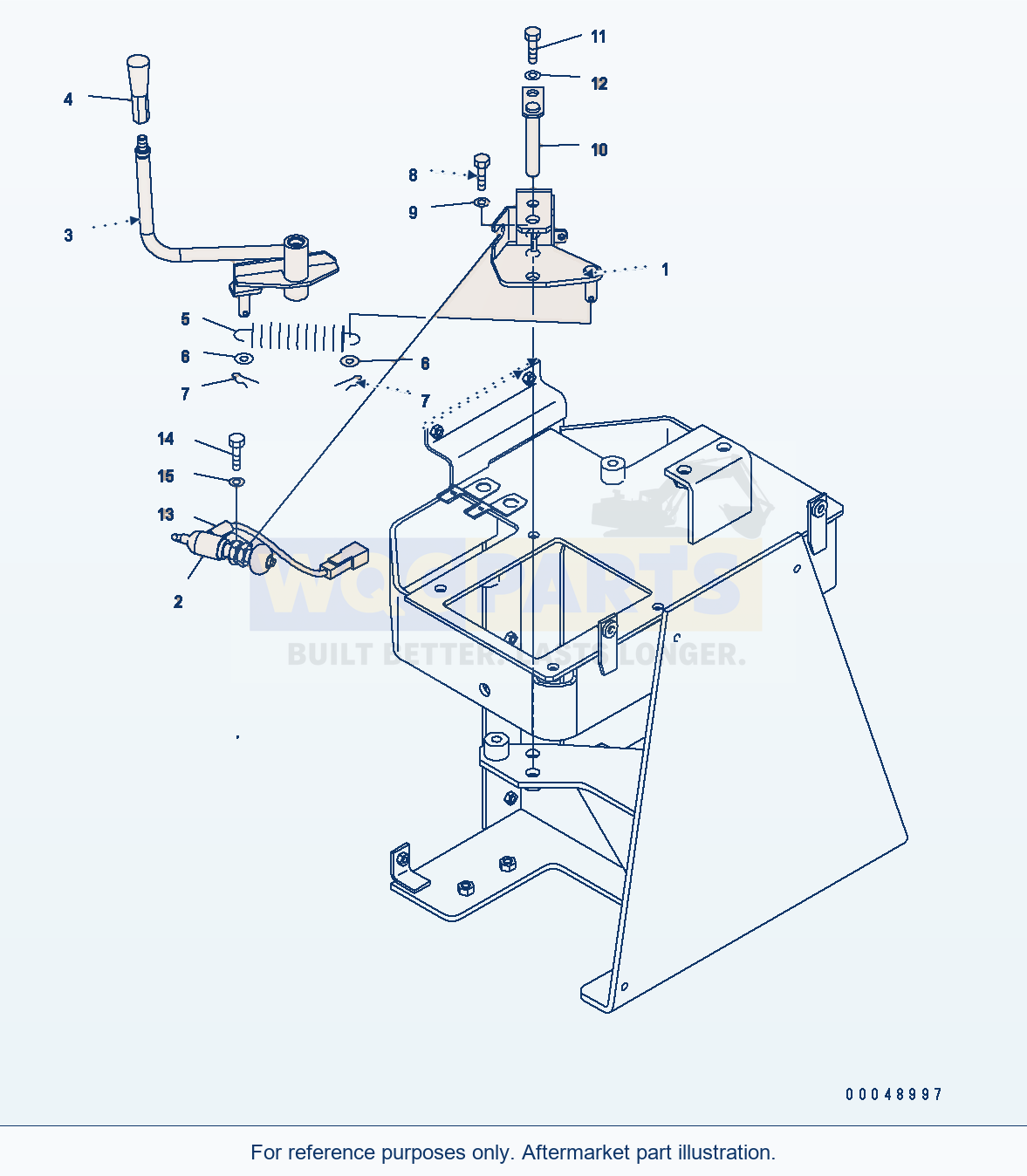 Komatsu WA500-6 Loader Control (Rhs Safety Bar) parts diagram