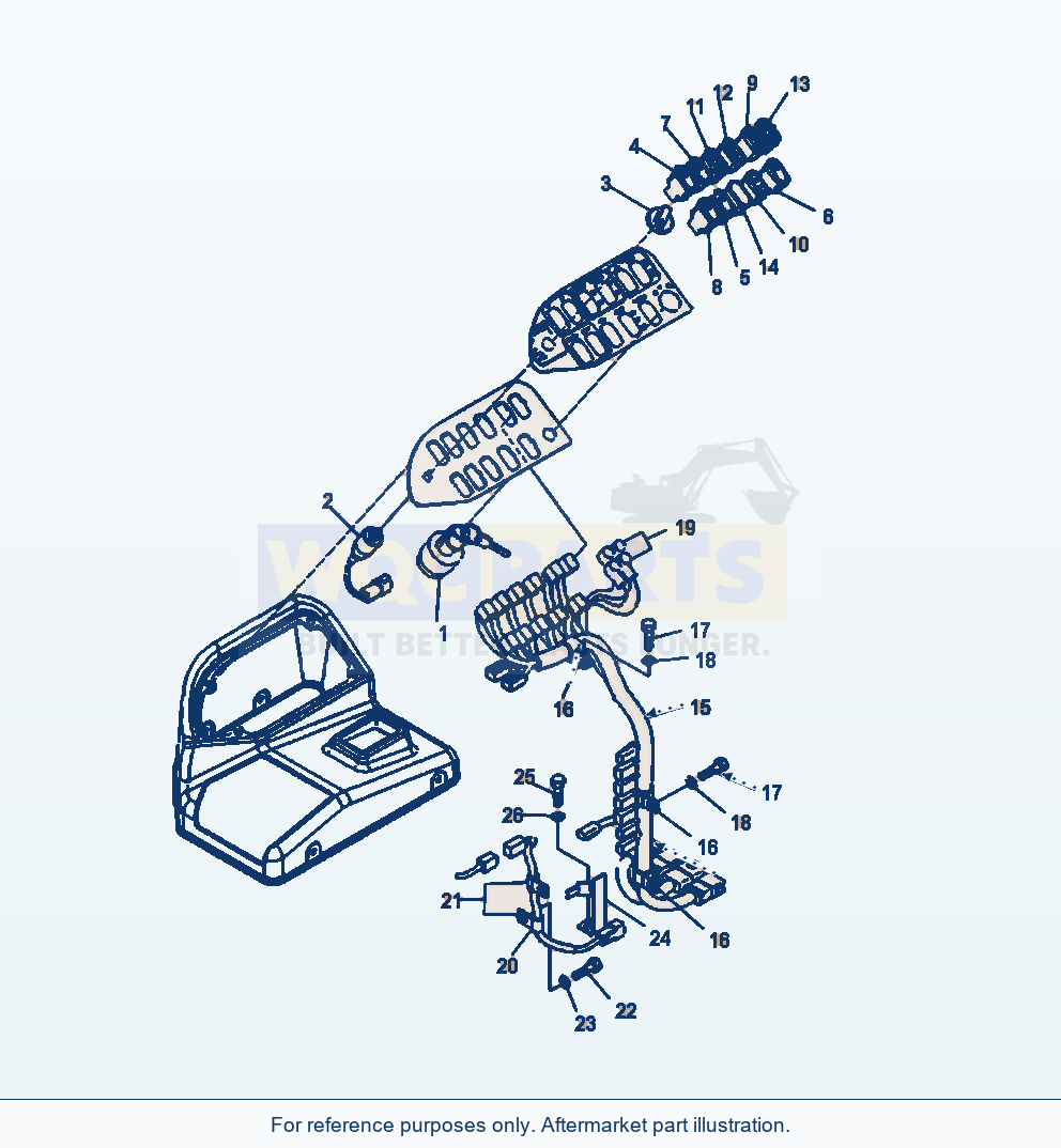 Komatsu WA500-6 Loader Control Switch (3-Spool) parts diagram
