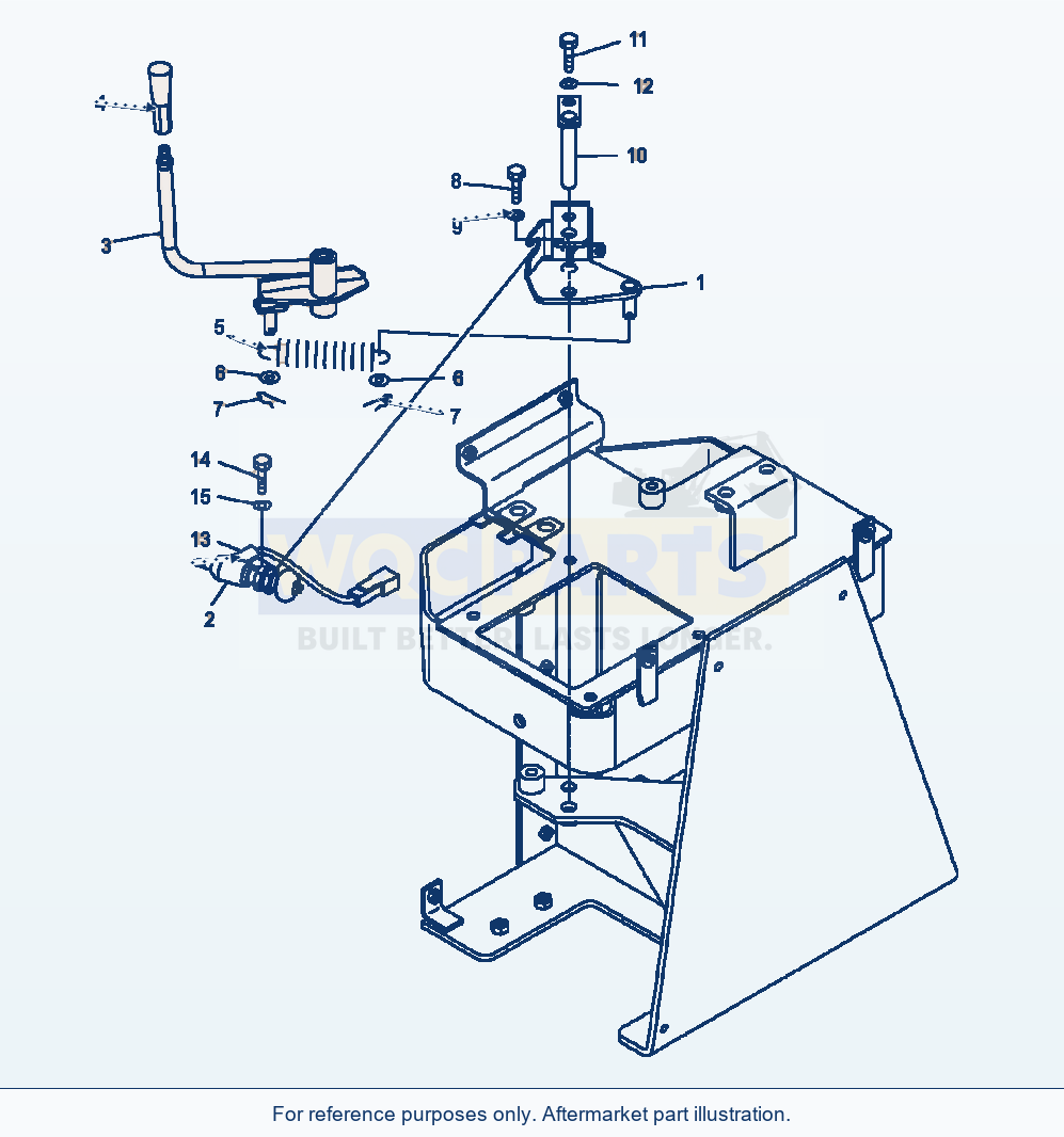 Komatsu WA500-6 Loader Control Work Equipment Lock Lever parts diagram