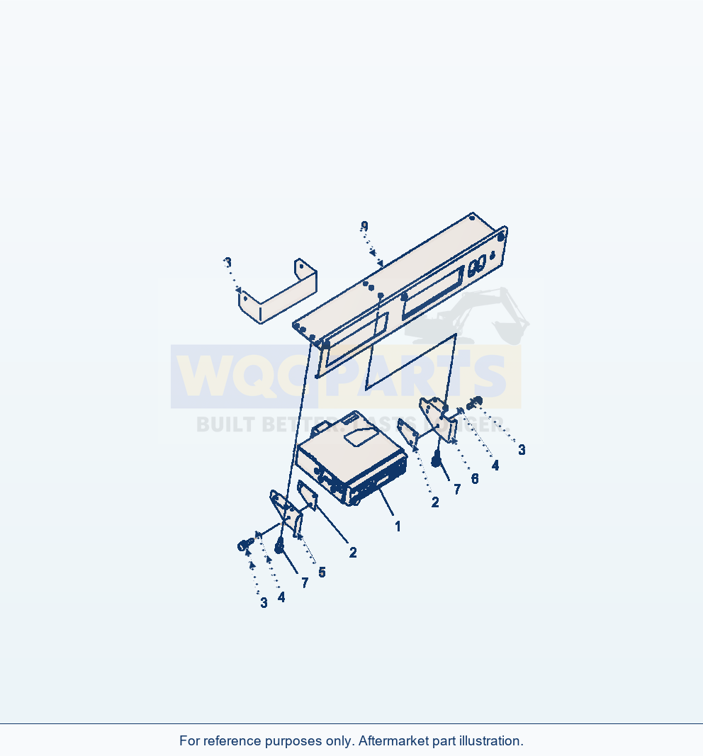 Komatsu WA500-6 Radio/Cassette parts diagram