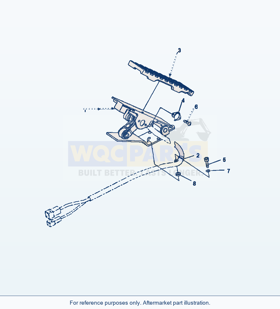 Komatsu WA500-6 Rops Cab Accelerator Pedal Assembly parts diagram