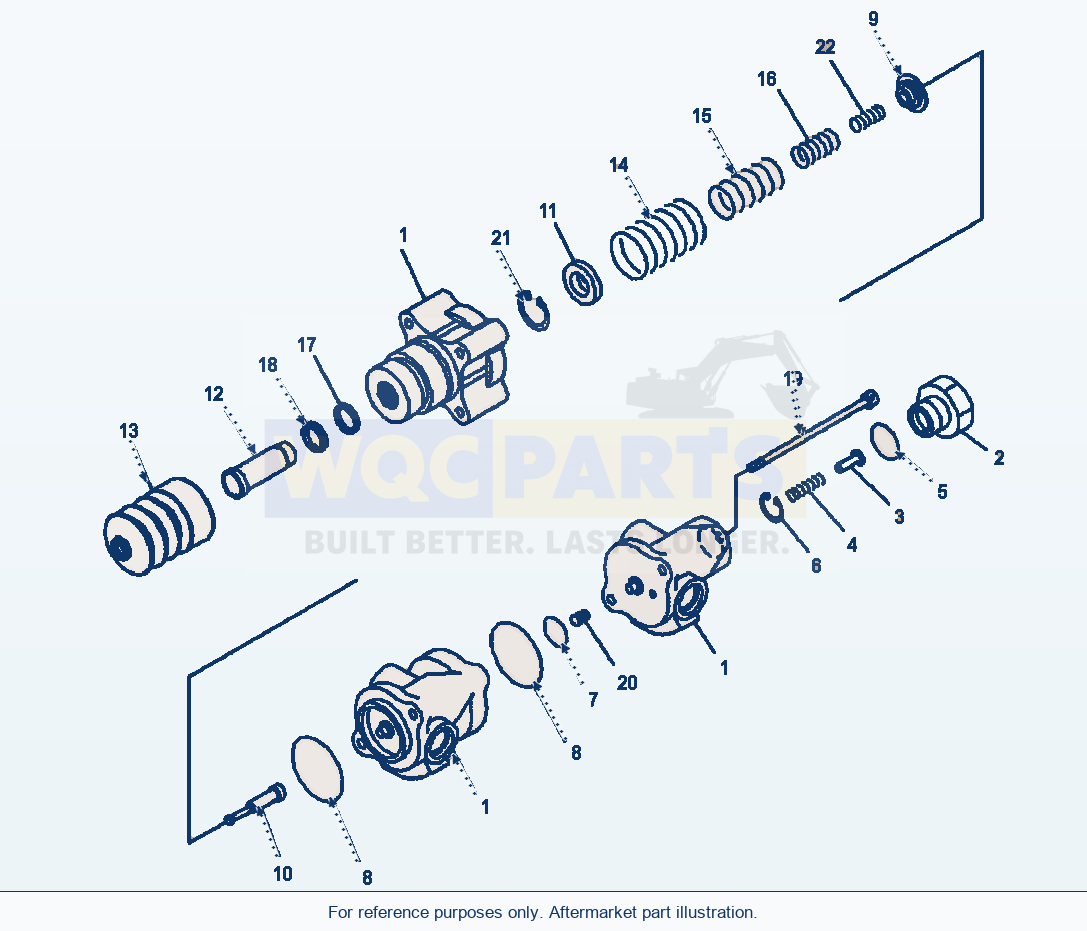 Komatsu WA500-6 Rops Cab Brake Valve Assembly parts diagram