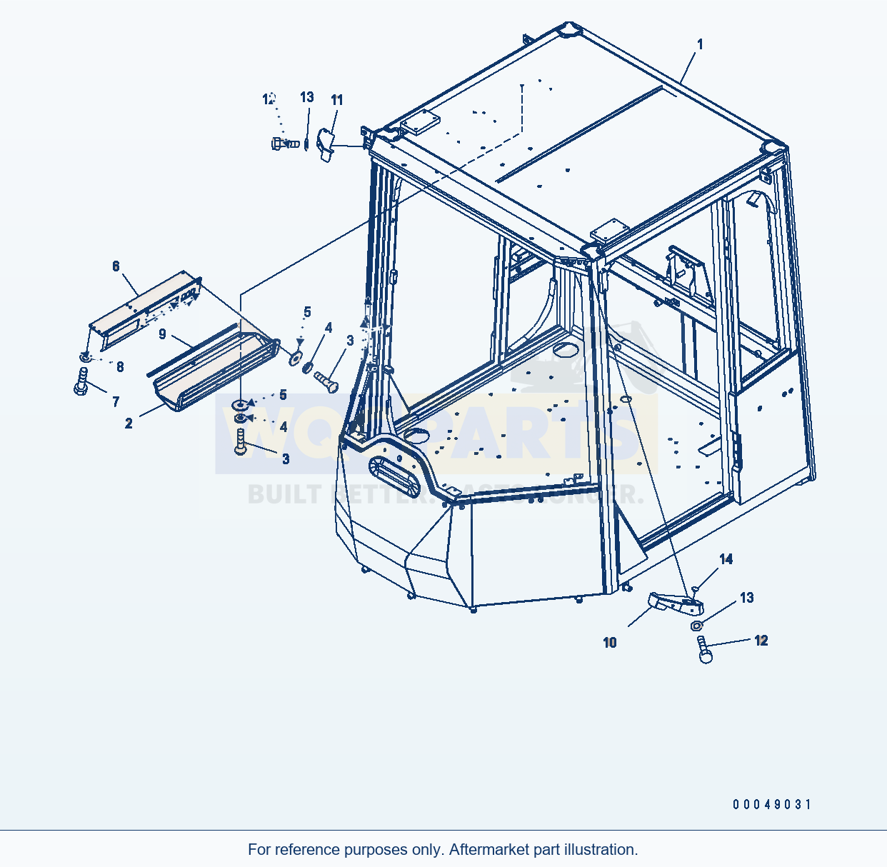 Komatsu WA500-6 Rops Cab (Cab) parts diagram