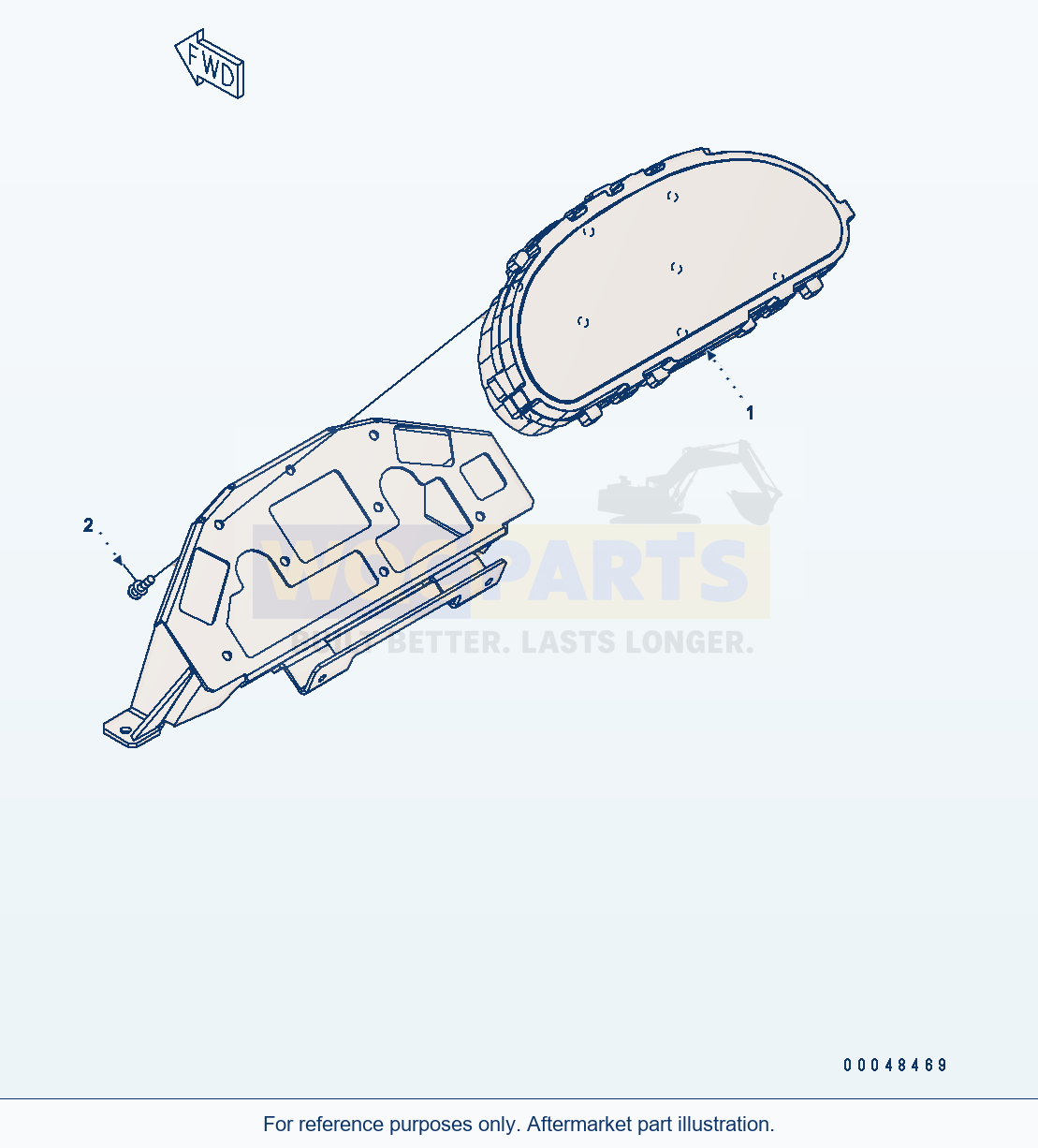 Komatsu WA500-6 Rops Cab (Main Monitor) parts diagram