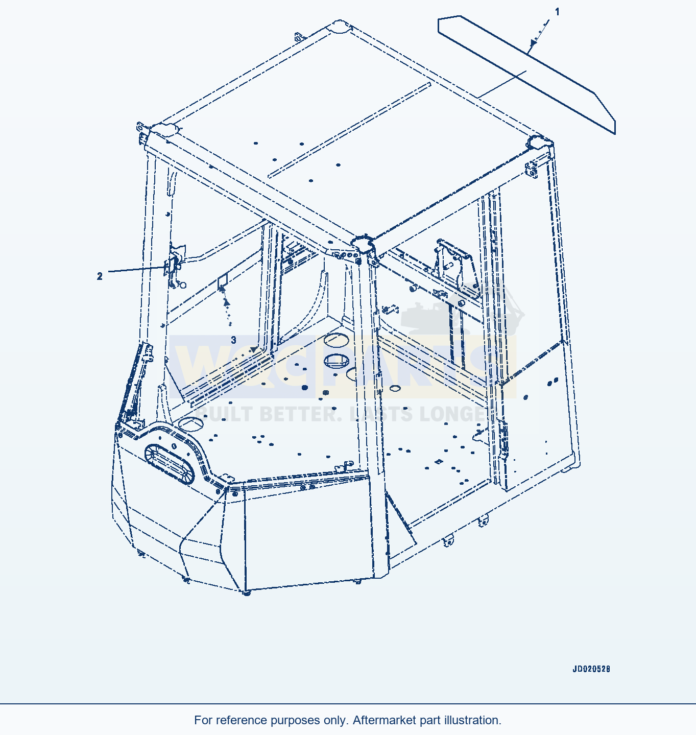 Komatsu WA500-6 Rops Cab, Mark And Plate (#55425-) parts diagram