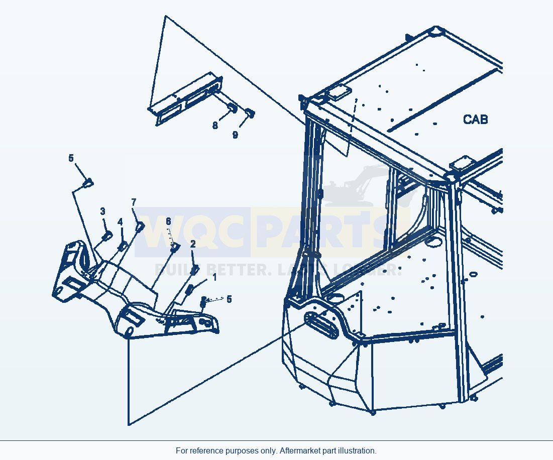 Komatsu WA500-6 Rops Cab Switch For Ecss parts diagram