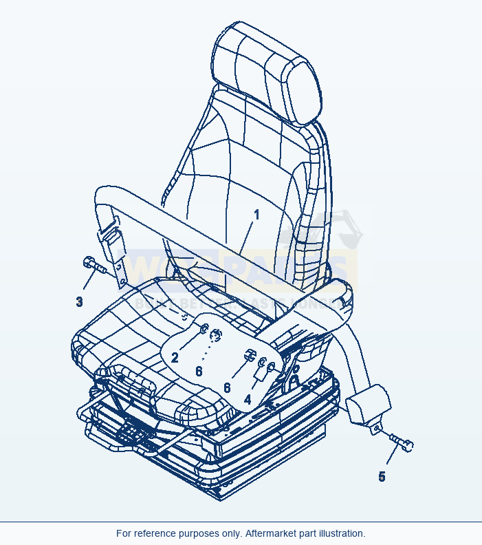 Komatsu WA500-6 Seat Belt (50mm) (For Joy Stick Steering) parts diagram