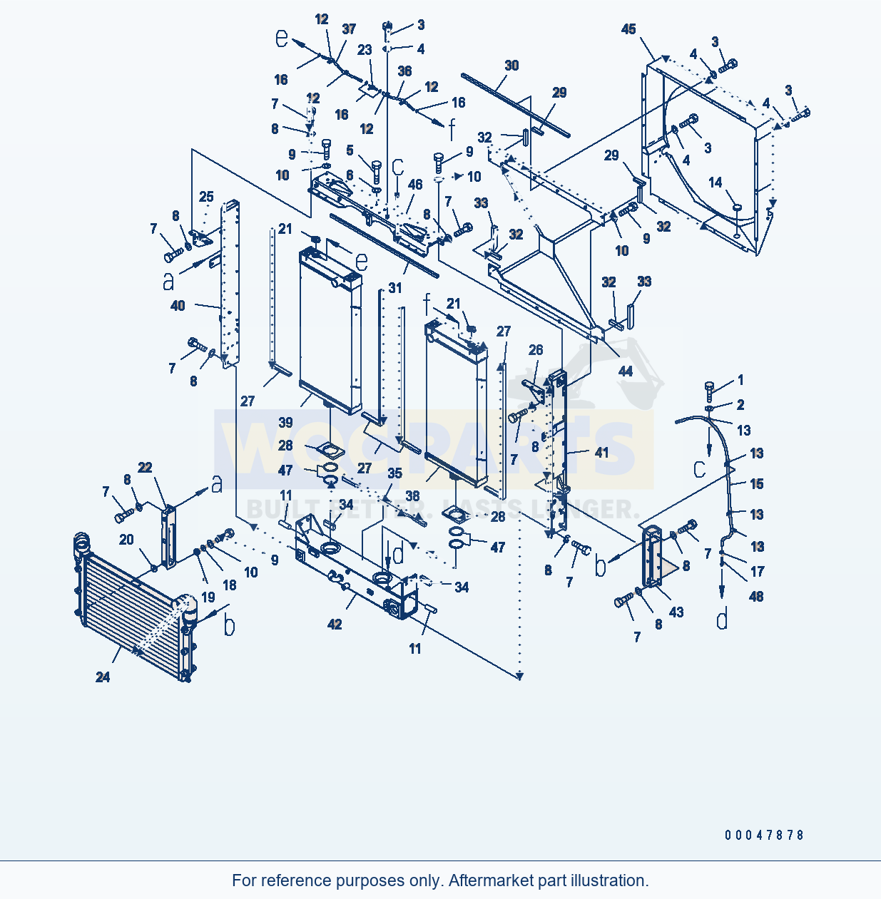 Komatsu WA500-6 Radiator (Radiator) parts diagram
