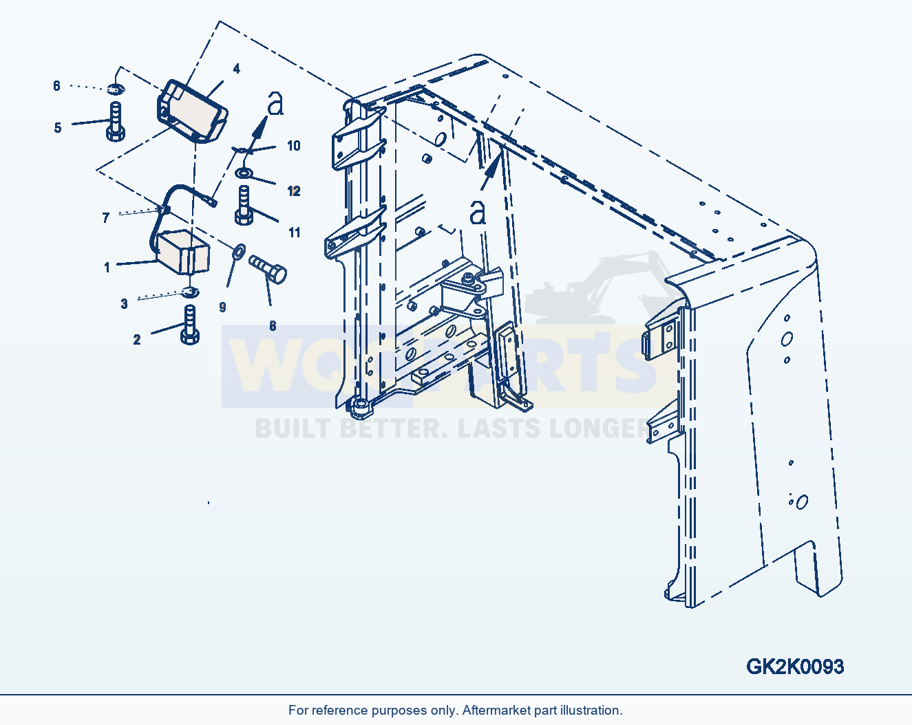 Komatsu WA500-6 Back Up Alarm parts diagram