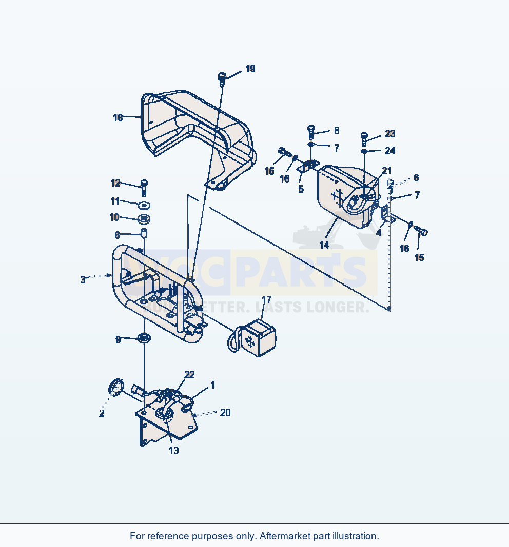 Komatsu WA500-6 Front Working Lamp L.H. Head Lamp parts diagram