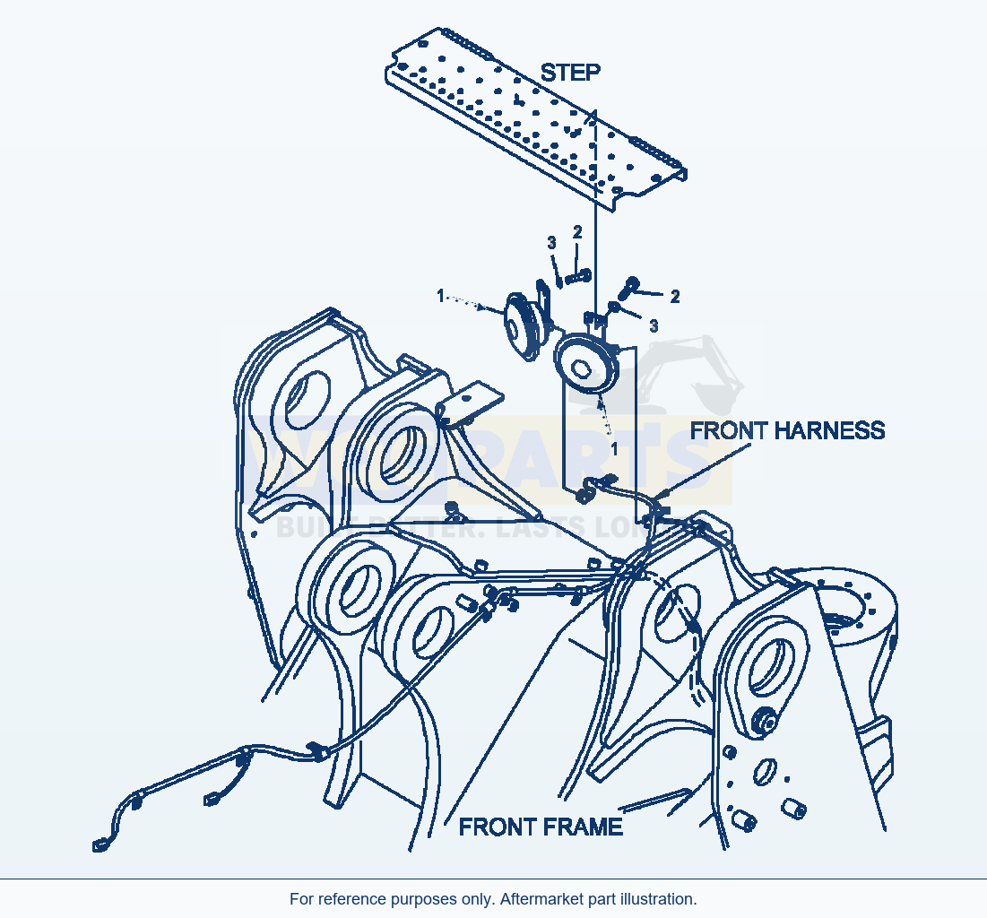Komatsu WA500-6 Horn Serial A93001-UP parts diagram
