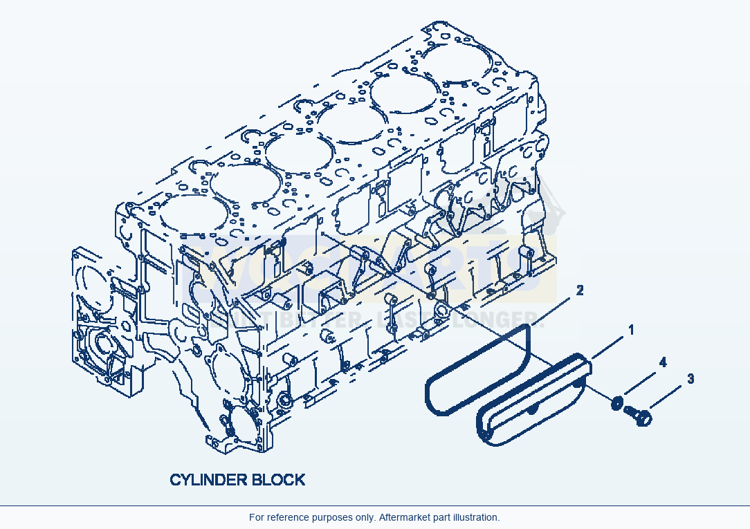 Komatsu WA500-6 Cam Follower Cover Serial A92001-A93000 parts diagram