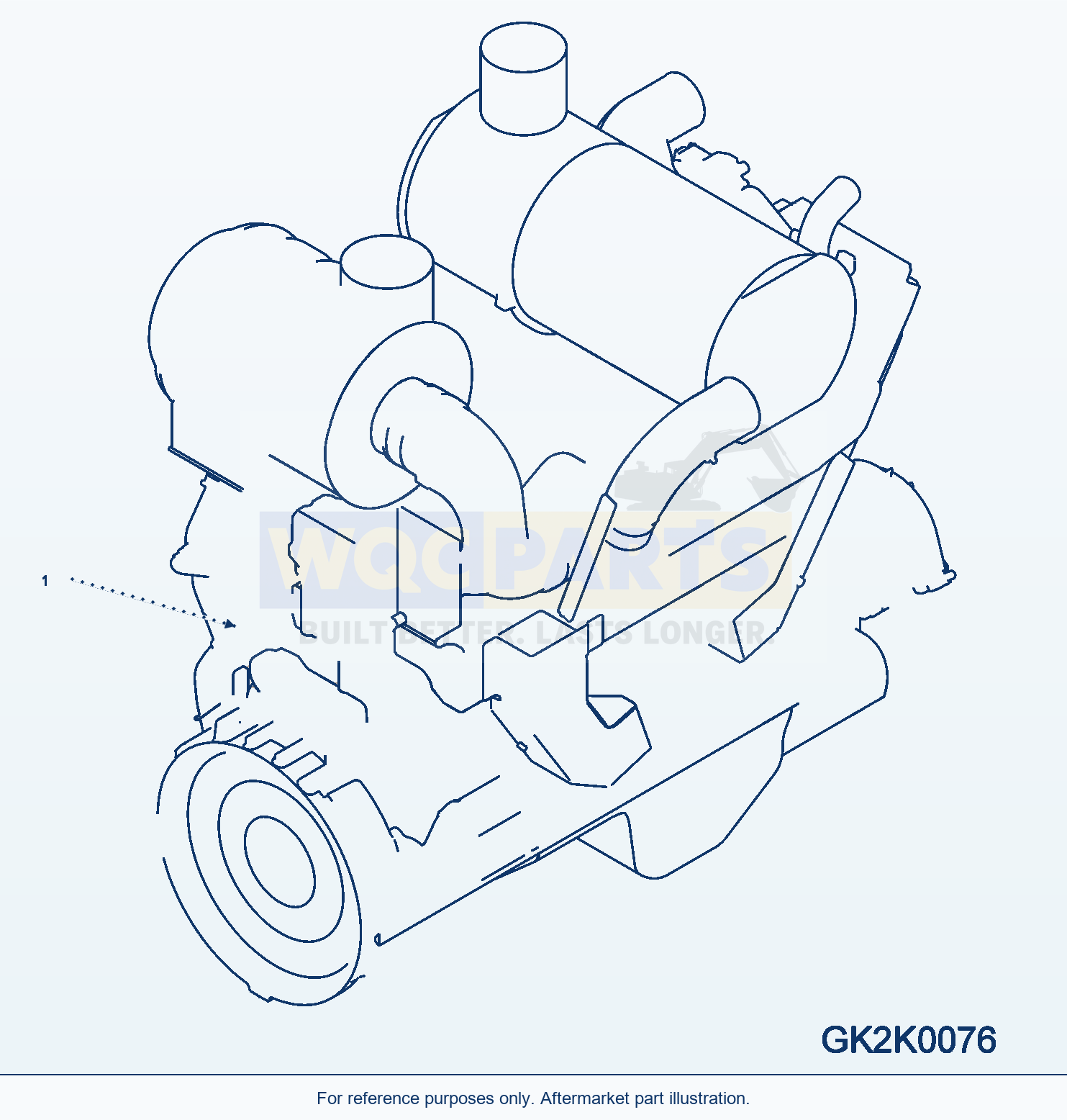 Komatsu WA500-6 Diesel Engine parts diagram