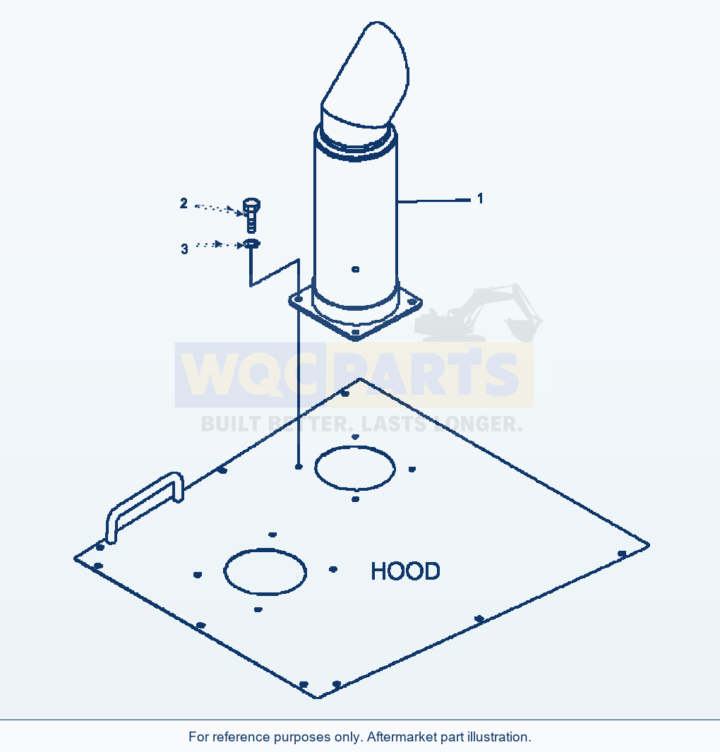 Komatsu WA500-6 Exhaust Pipe Serial A93001-UP parts diagram