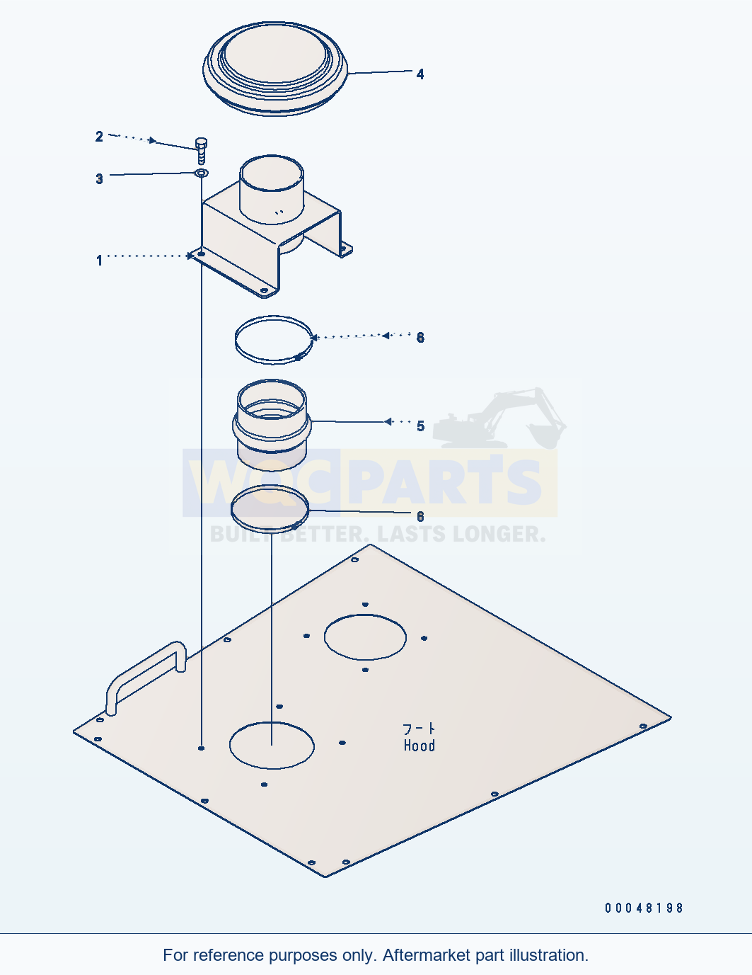Komatsu WA500-6 Extension (Air Intake) parts diagram