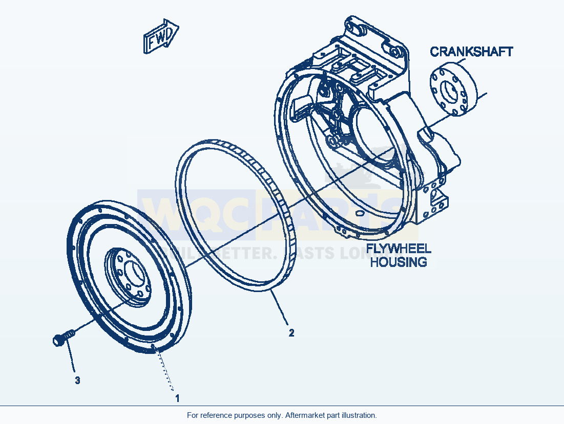 Komatsu WA500-6 Flywheel Serial A92001-A93000 parts diagram