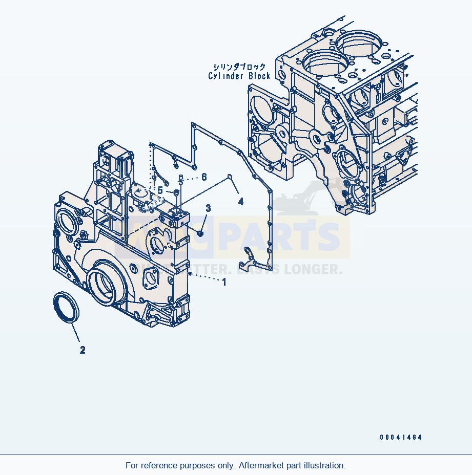 Komatsu WA500-6 Front Cover(#531457-) Serial 55001-55478 parts diagram