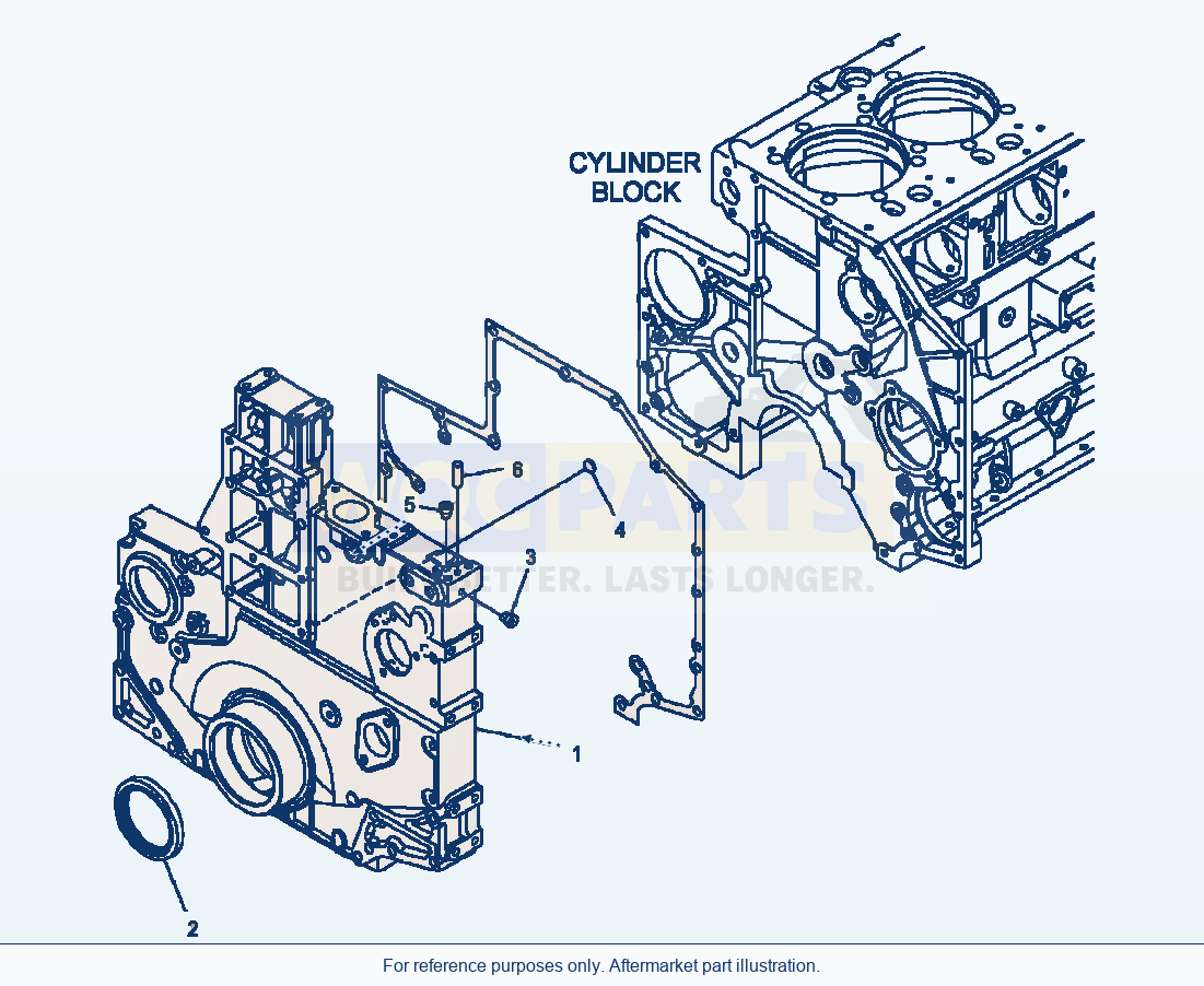 Komatsu WA500-6 Front Cover Serial A93001-UP parts diagram