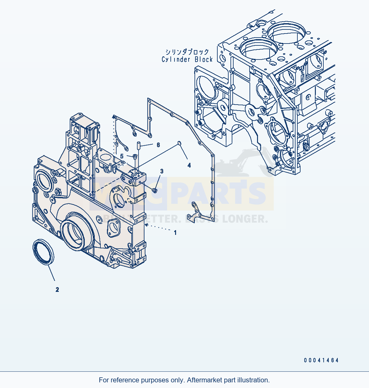 Komatsu WA500-6 Front Cover Serial H60051 - UP parts diagram