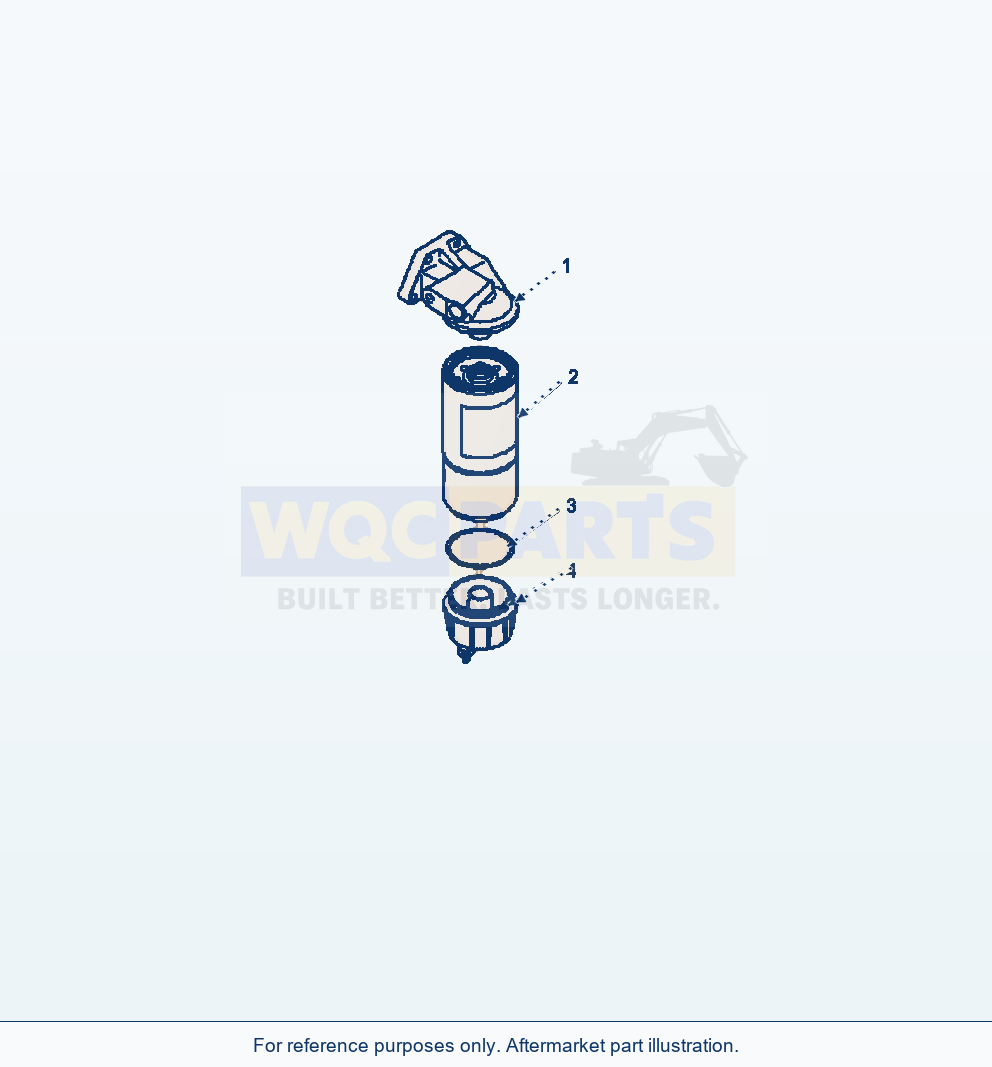 Komatsu WA500-6 Fuel Pre-Filter Serial A93001-UP parts diagram