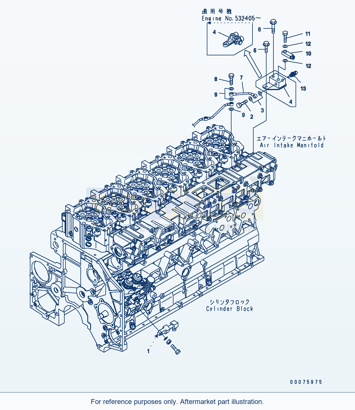 Komatsu WA500-6 Fuel Return (Esn 531635-) parts diagram