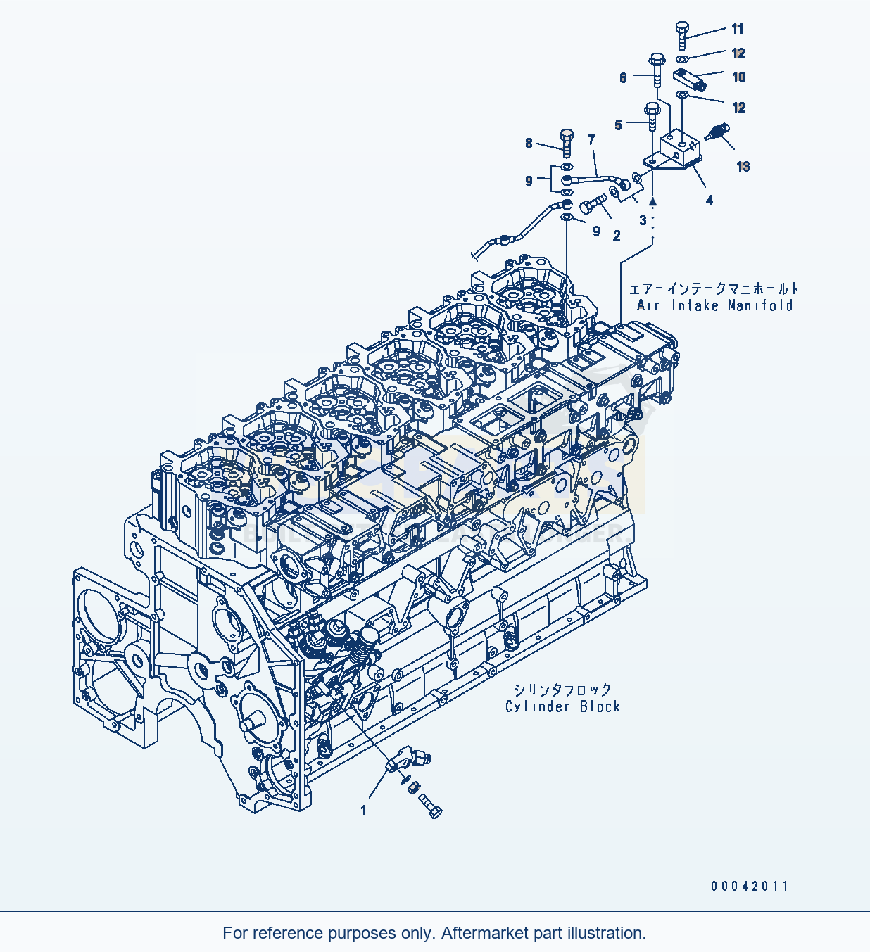 Komatsu WA500-6 Fuel Return Serial H60051 - UP parts diagram