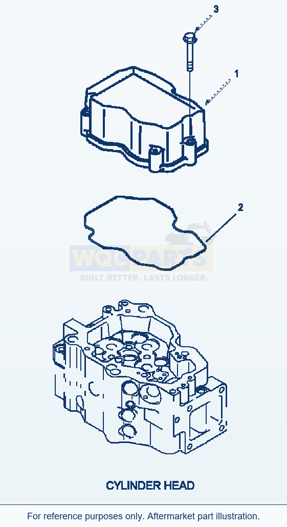 Komatsu WA500-6 Head Cover And Bolt parts diagram