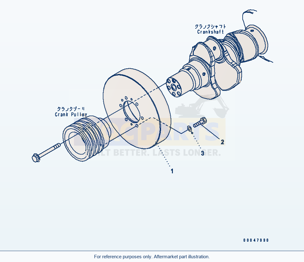 Komatsu WA500-6 Vibration Damper(#530008-) Serial 55001-55478 parts diagram