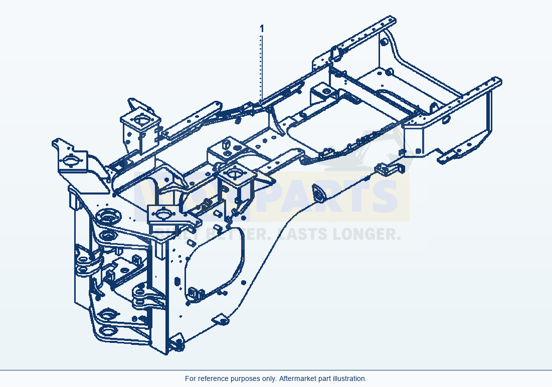 Komatsu WA500-6 Frame Assembly Rear parts diagram