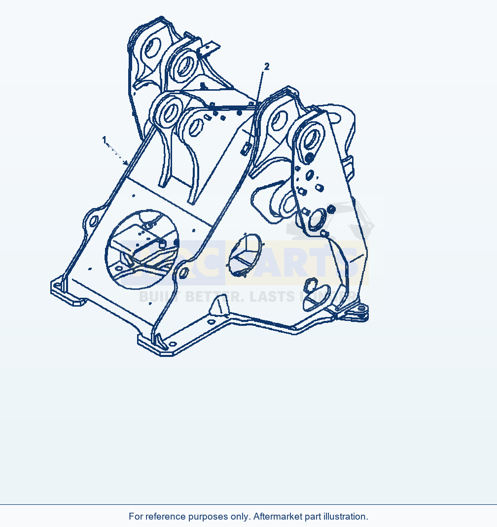 Komatsu WA500-6 Front Frame For 3-Spool Valve parts diagram