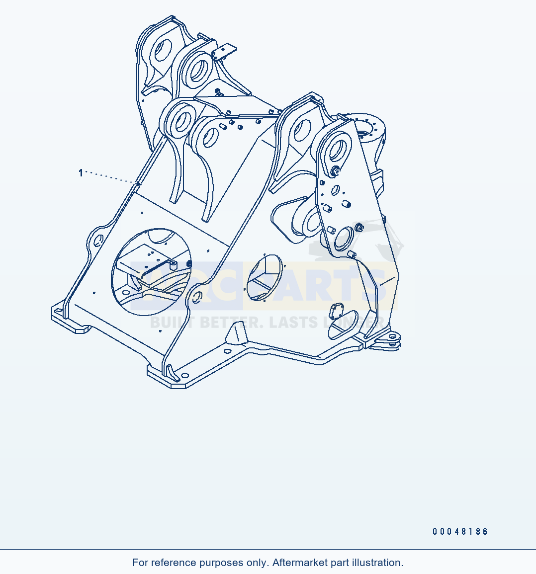 Komatsu WA500-6 Front Frame parts diagram