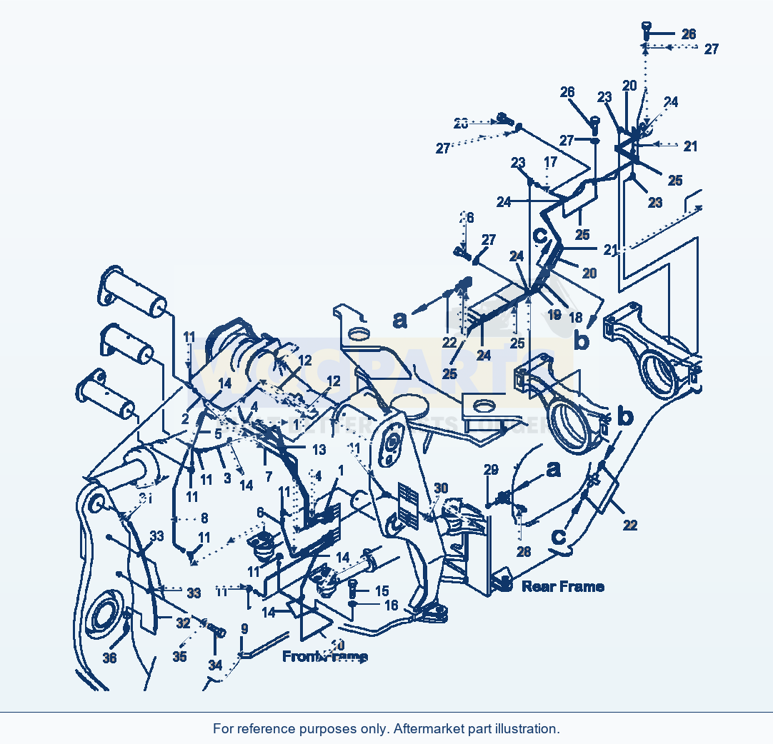 Komatsu WA500-6 Remote Grease Tube (For Brake Cooling System) parts diagram