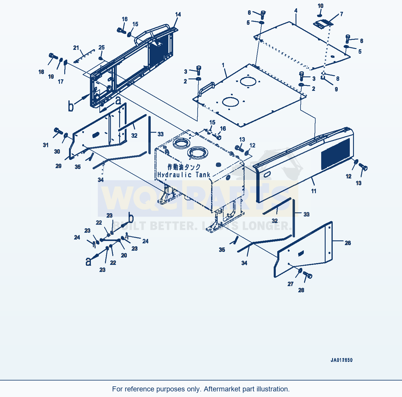 Komatsu WA500-6 Hood Door, Hood (#55425-) parts diagram