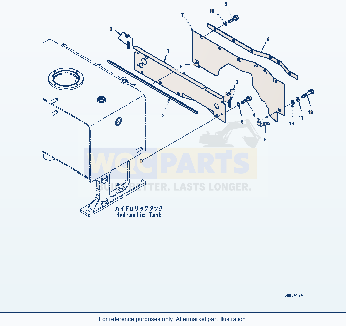 Komatsu WA500-6 Hood Door, Partition Plate (#55425-) parts diagram