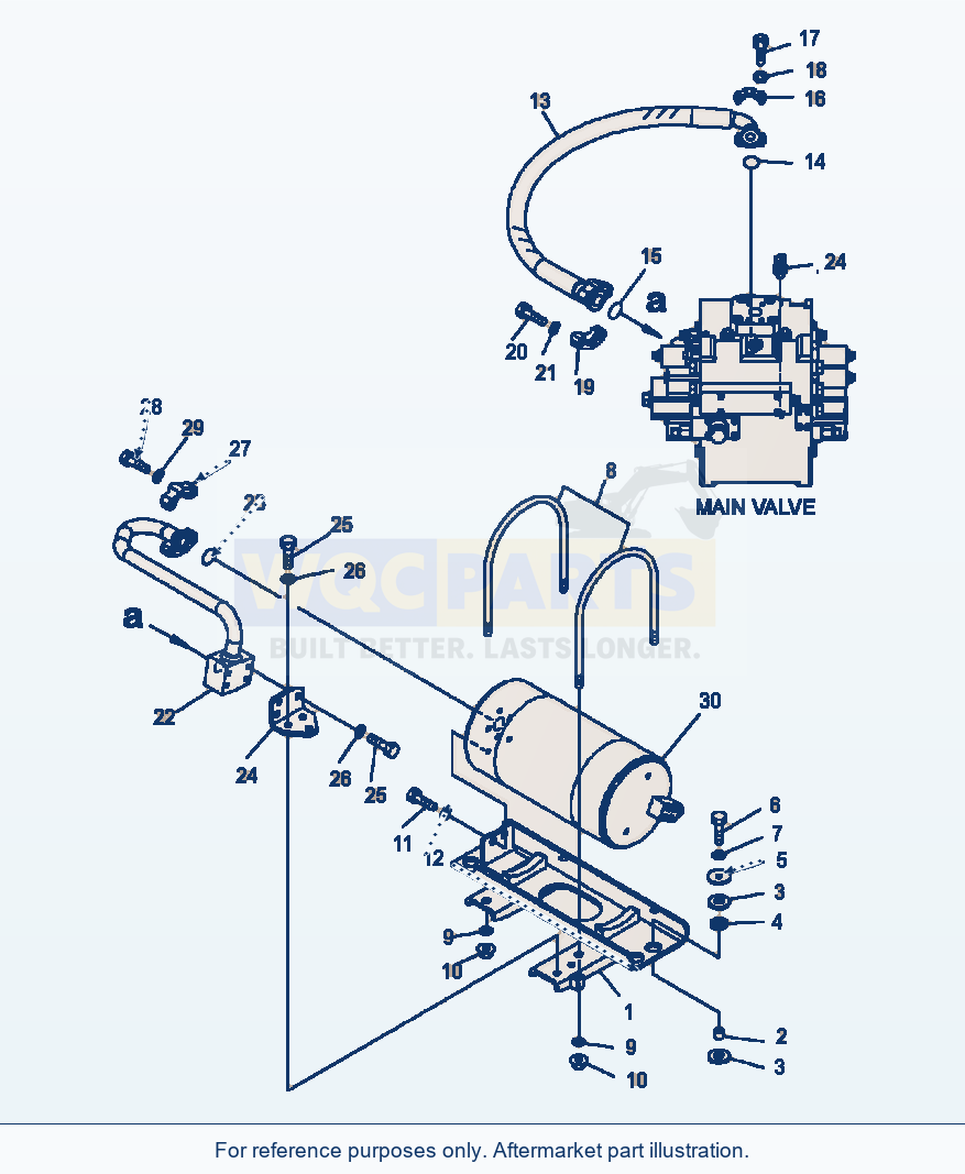 Komatsu WA500-6 Hydraulic Piping Accumulator Mounting parts diagram