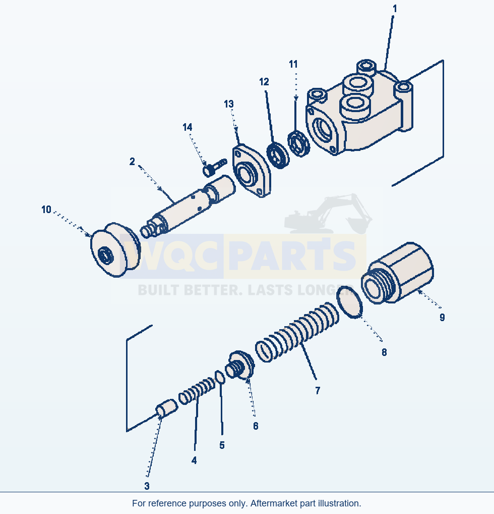 Komatsu WA500-6 Hydraulic Piping (Steering) Stop Valve Assembly parts diagram