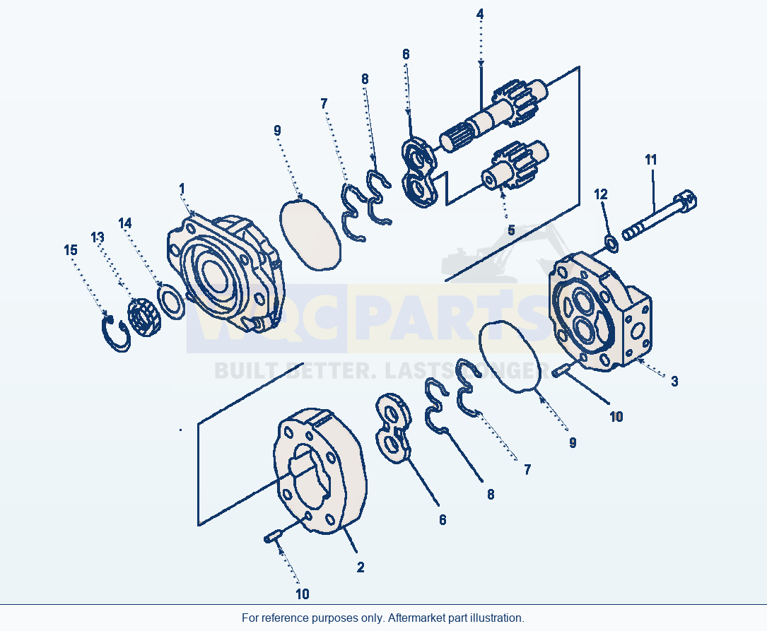 Komatsu WA500-6 Hydraulic Pump Cooling Serial A92001-A93000 parts diagram