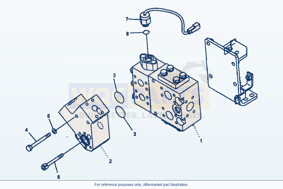 Komatsu WA500-6 Diverter Valve parts diagram