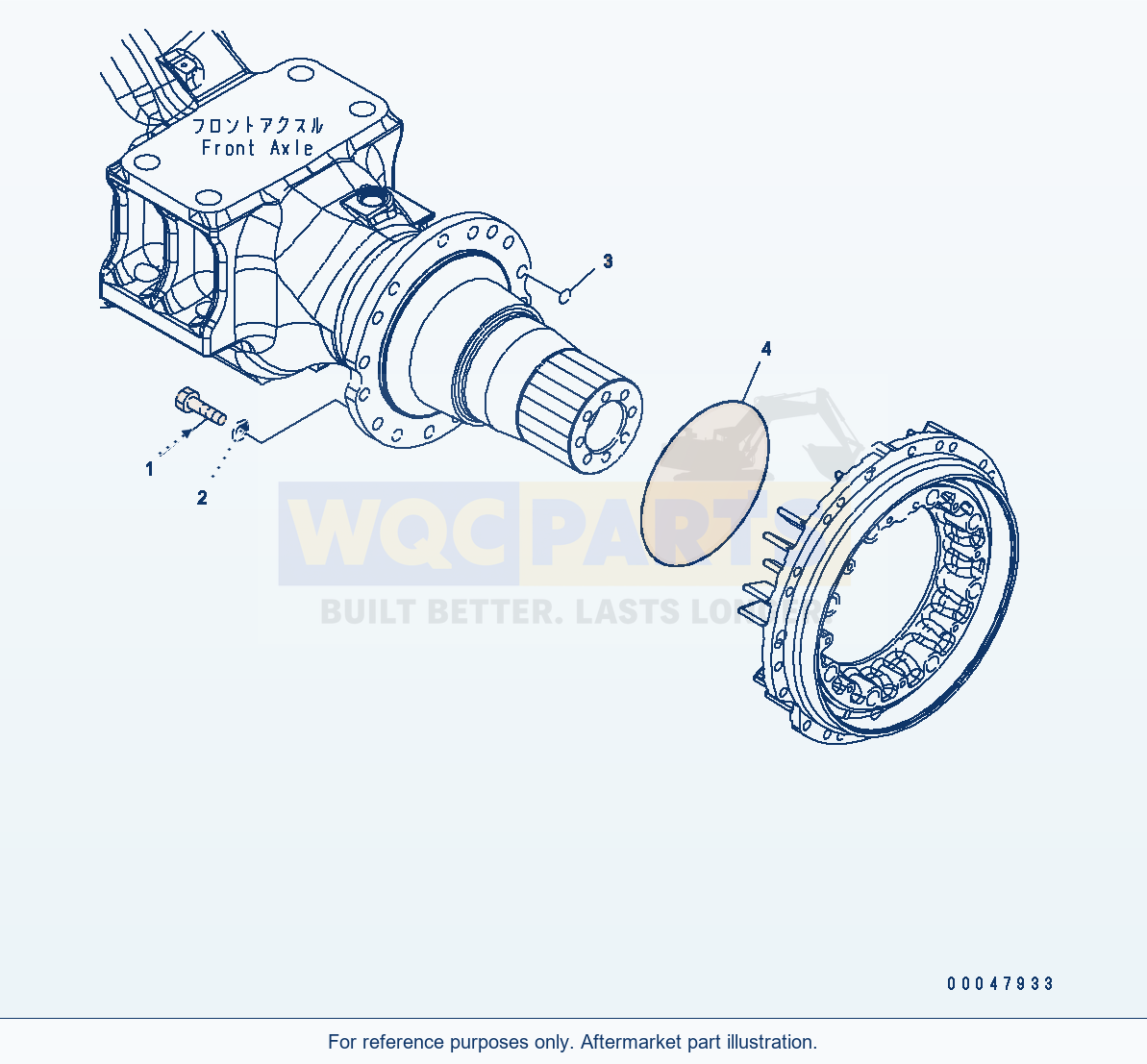 Komatsu WA500-6 Front Axle (Final Drive Related Parts) parts diagram
