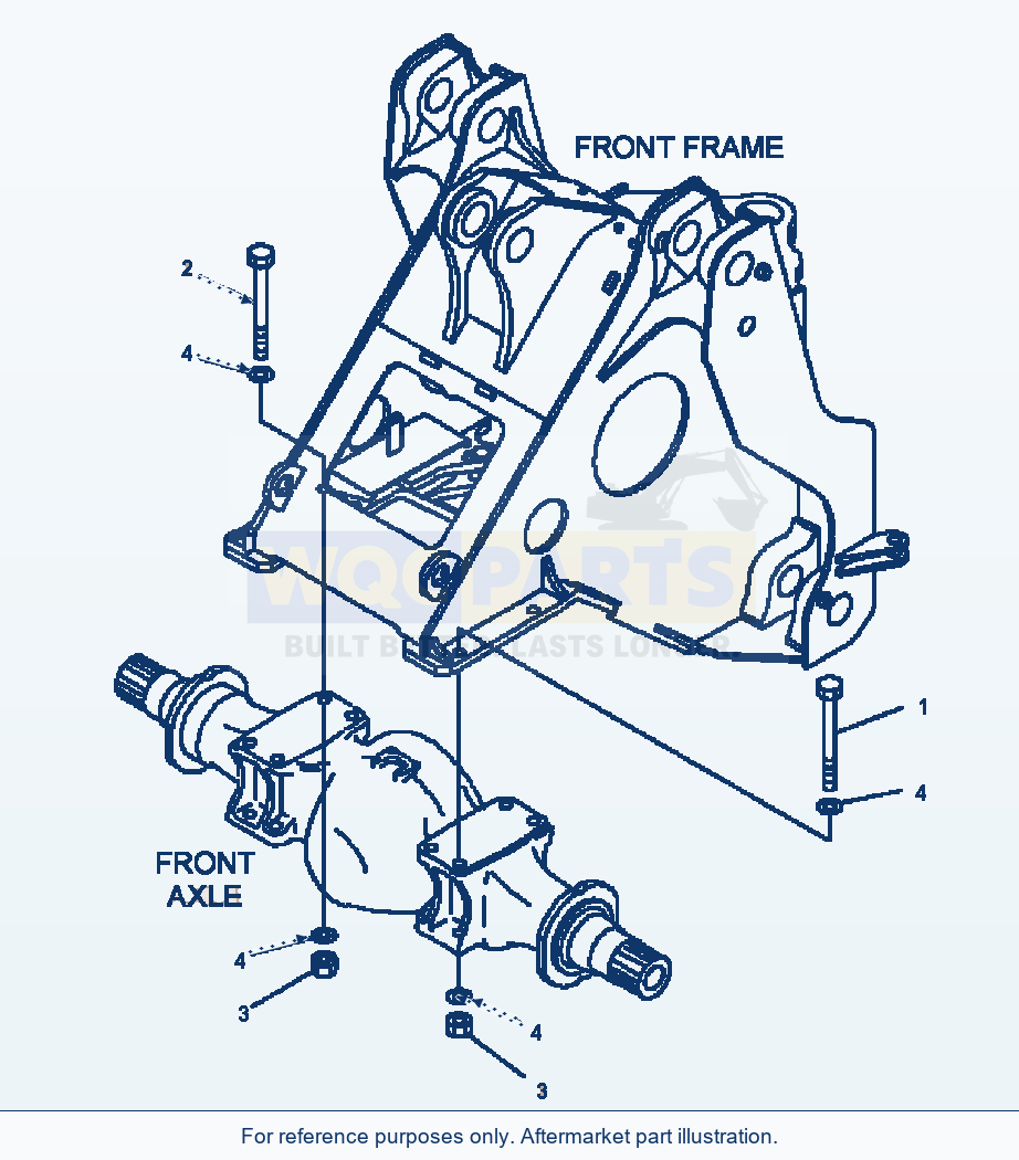 Komatsu WA500-6 Front Axle Mounting Serial A92001-A93000 parts diagram