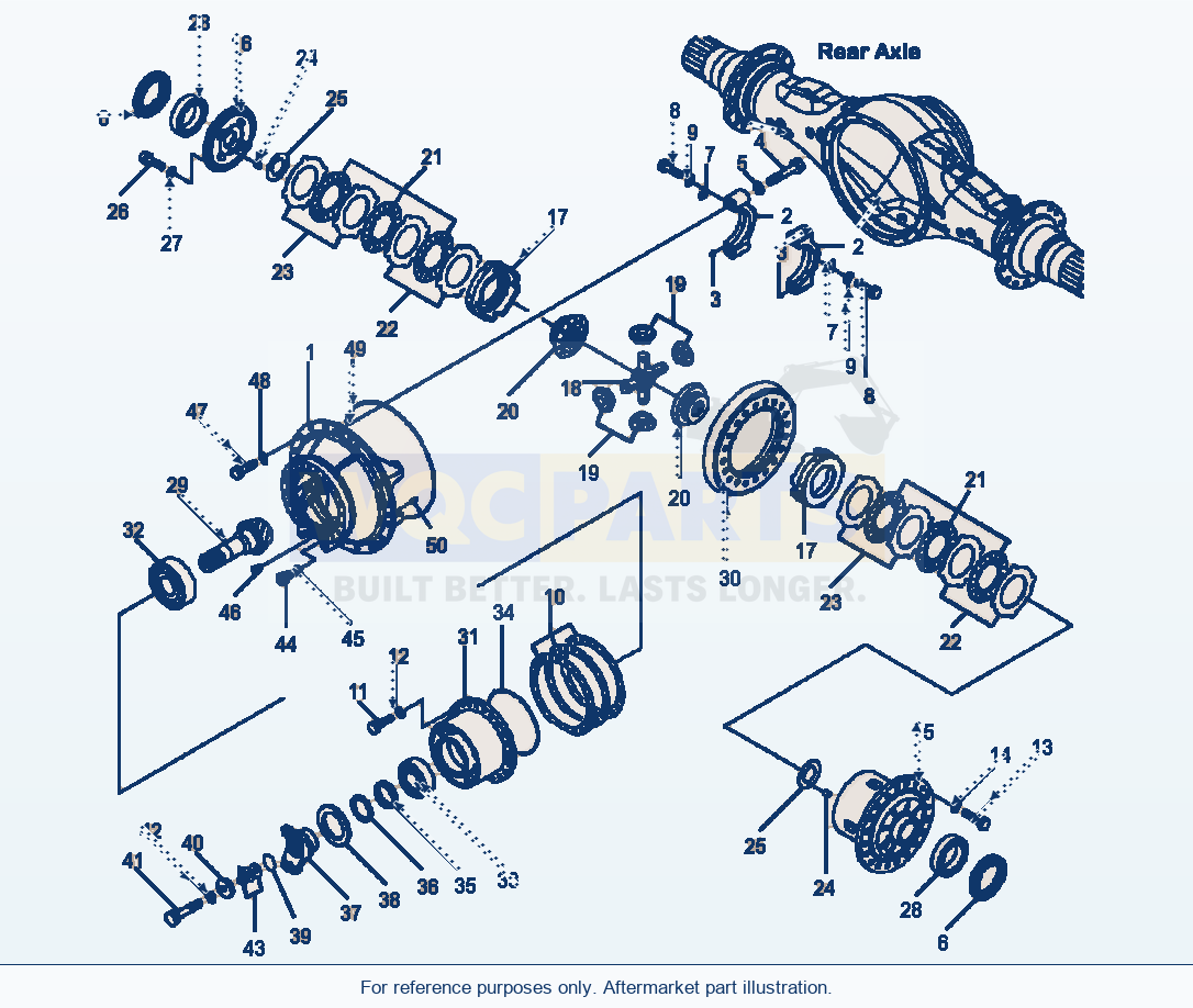 Komatsu WA500-6 Rear Axle Limited Slip Differential (Lsd) parts diagram